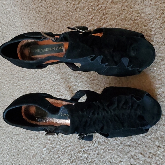 Steve Madden Luxe black suede size 8.5 - Picture 2 of 4